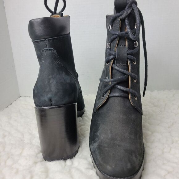 Rachel Comey Rollickc Chunky Heel Boots Women's Size 7 Nubuck Black Suede - Picture 6 of 10